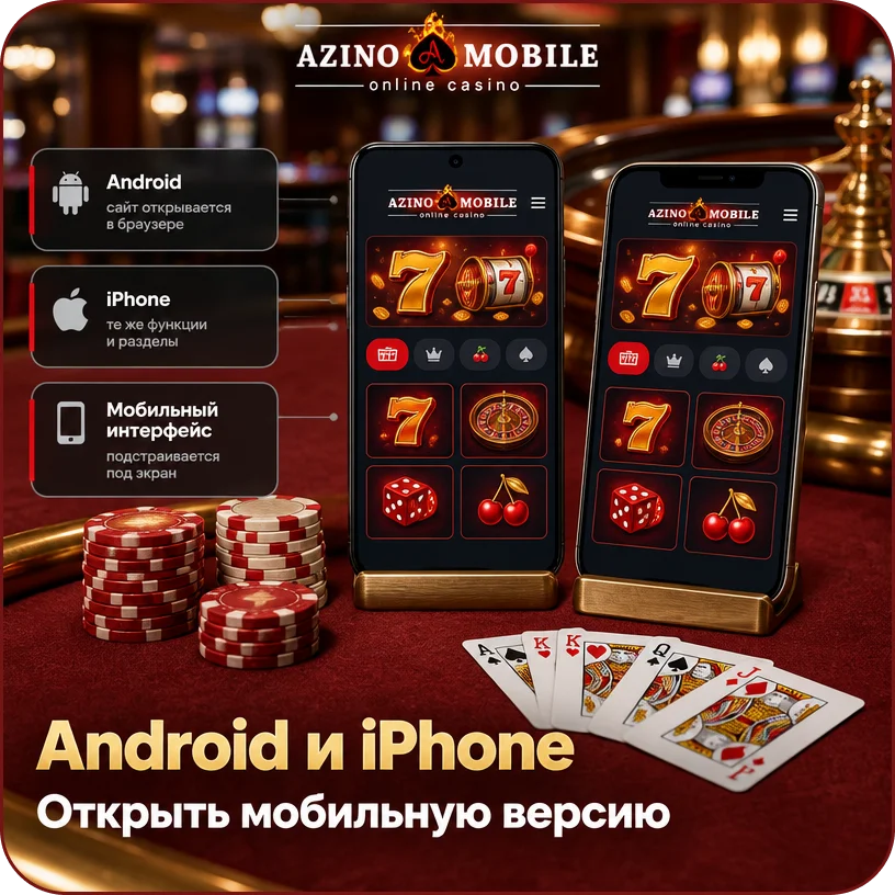 Азино Мобайл наo Android и iPhone