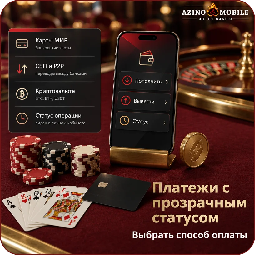 Платежи в азино мобайл